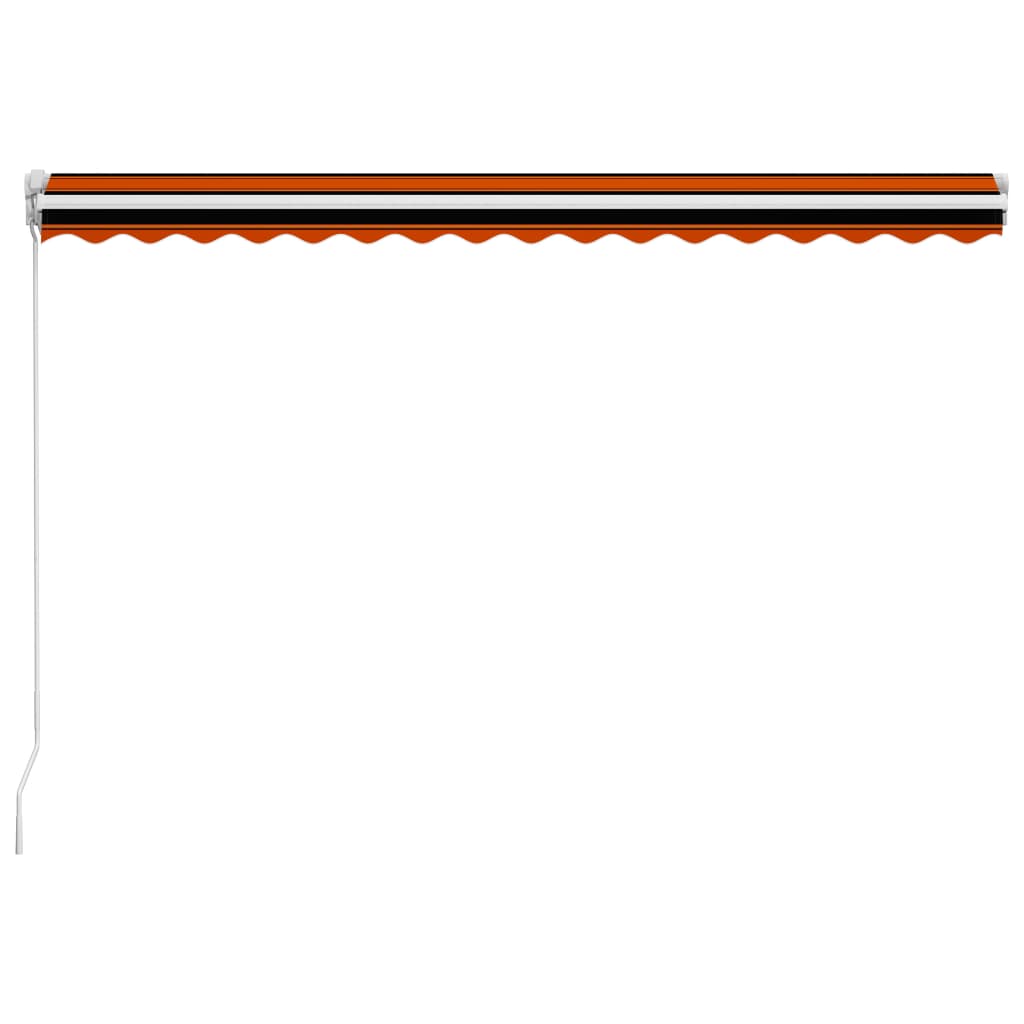 vidaXL Tenda da Sole Retrattile Manuale 400x300 cm Arancione e Marrone