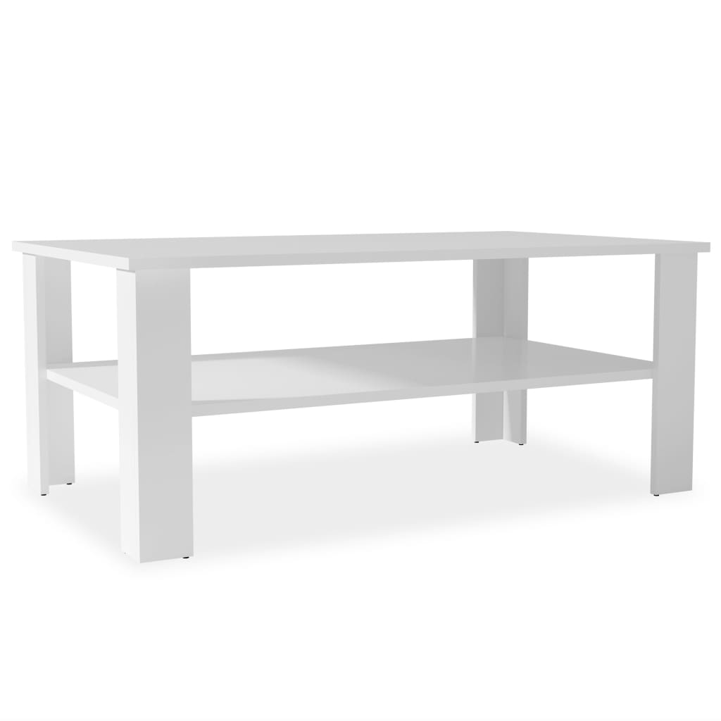 vidaXL Tavolino da Salotto in Legno Multistrato 100x59x42 cm Bianco