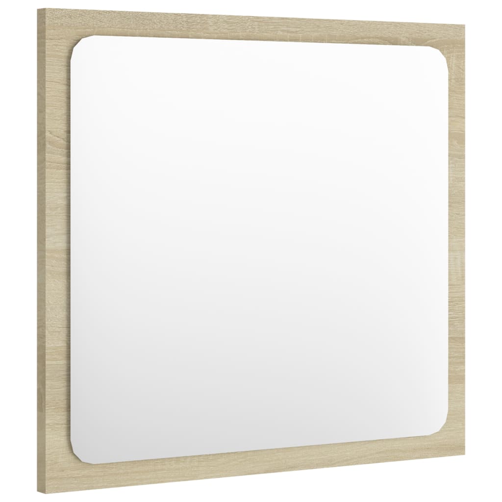 vidaXL Specchio da Bagno Rovere Sonoma 40x1,5x37 cm Legno Multistrato