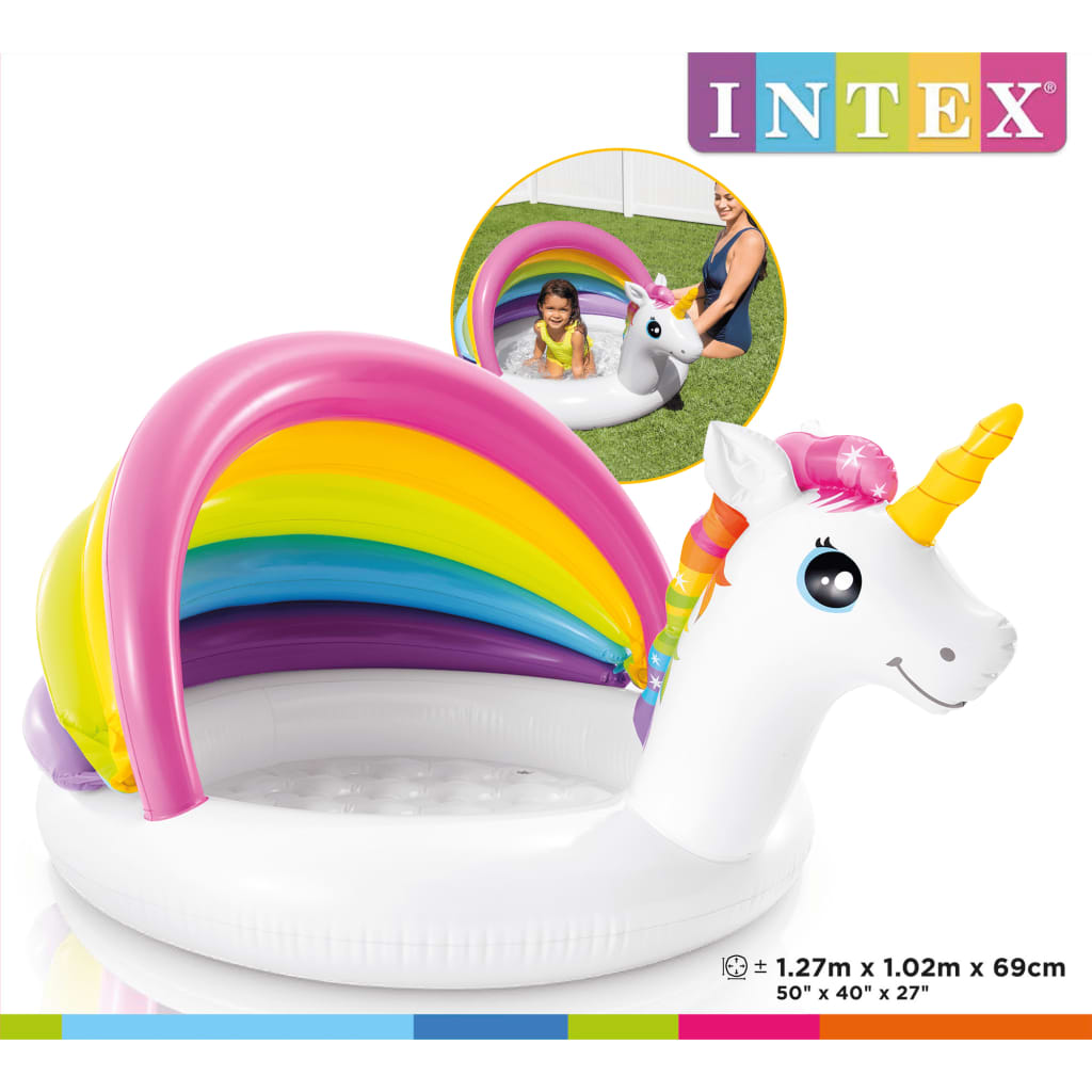Intex Piscina per Bambini Unicorn 127x102x69 cm