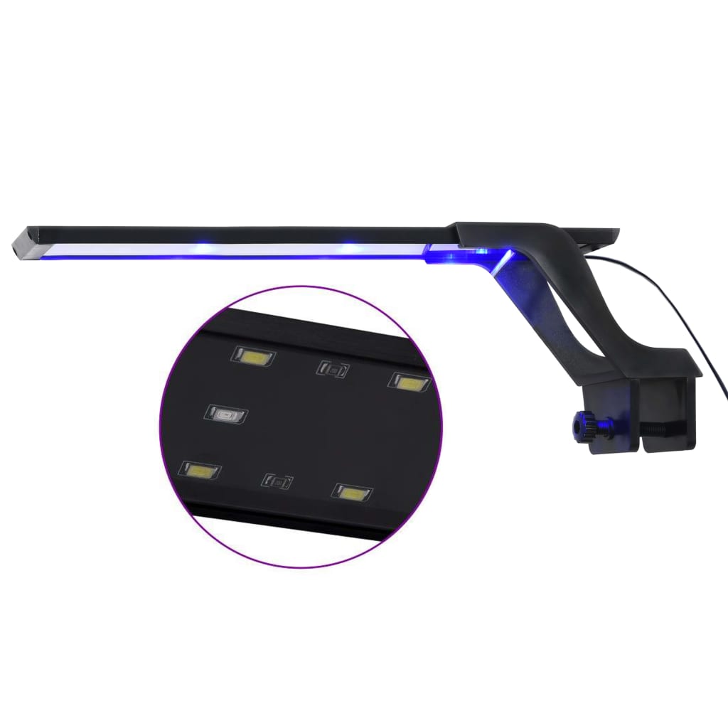 vidaXL Luce a LED per Acquario con Morsetti 35-55 cm Blu Bianco