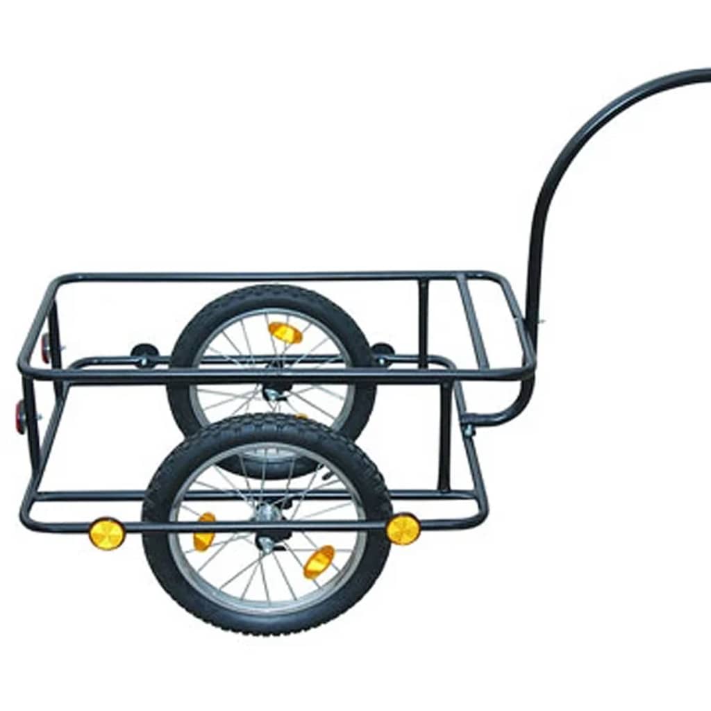 vidaXL Rimorchio da Bicicletta con Carrello in Plastica 90 L