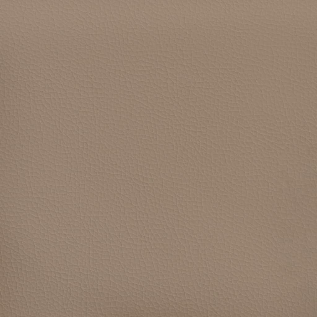 vidaXL Poltrona con Poggiapiedi Cappuccino 60 cm in Similpelle