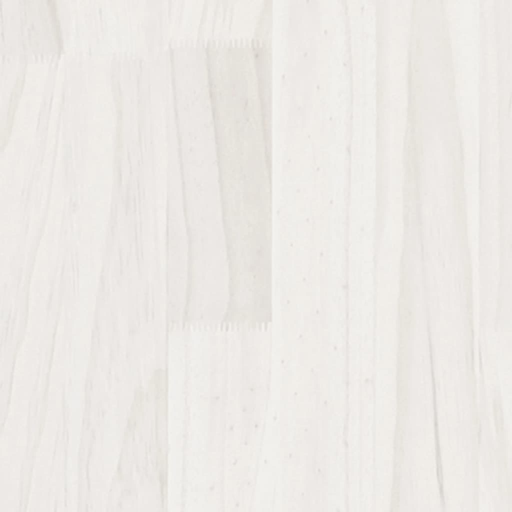 vidaXL Fioriera da Giardino Bianca 31x31x70 cm Legno Massello di Pino