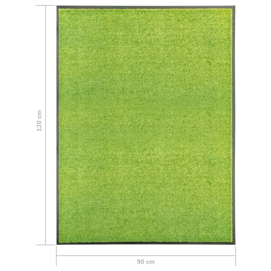 vidaXL Zerbino Lavabile Verde 90x120 cm