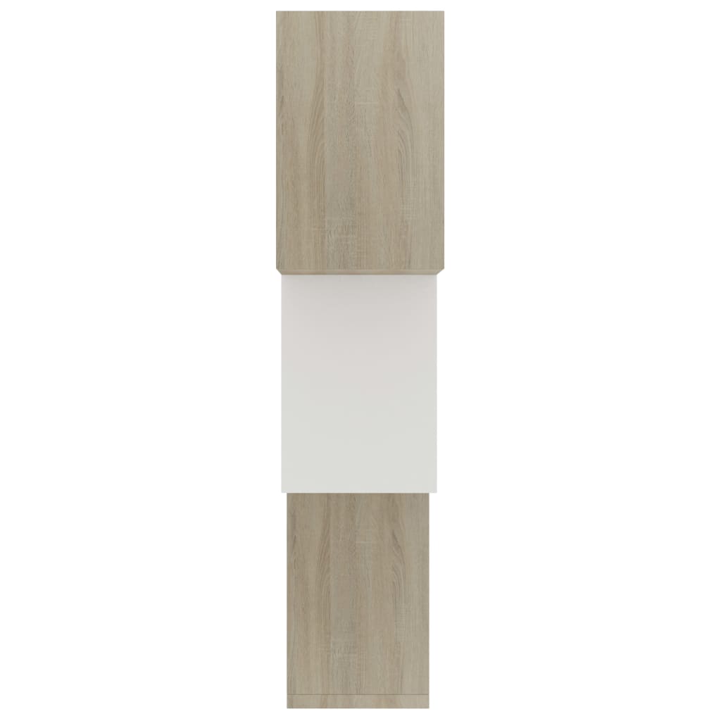 vidaXL Mensole Cubiche Bianche e Rovere Sonoma 68x15x68cm Truciolato
