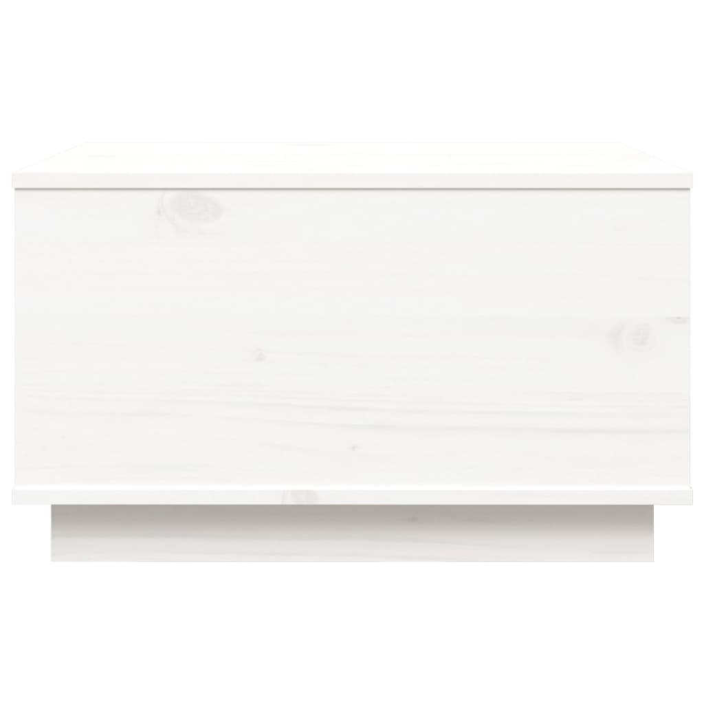 vidaXL Tavolino da Salotto Bianco 60x50x35 cm Legno Massello di Pino