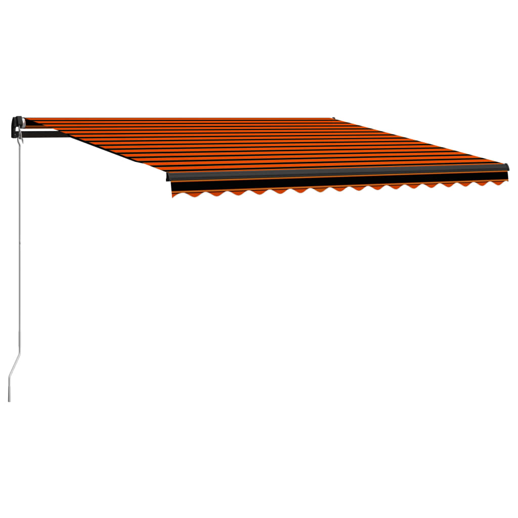 vidaXL Tenda da Sole Retrattile Manuale 400x300 cm Arancione e Marrone