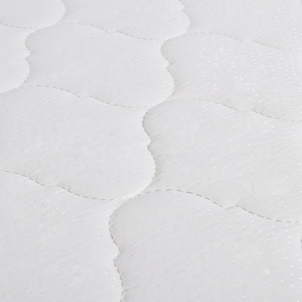 vidaXL Letto con Materasso Memory Foam Bianco in Similpelle 140x200 cm