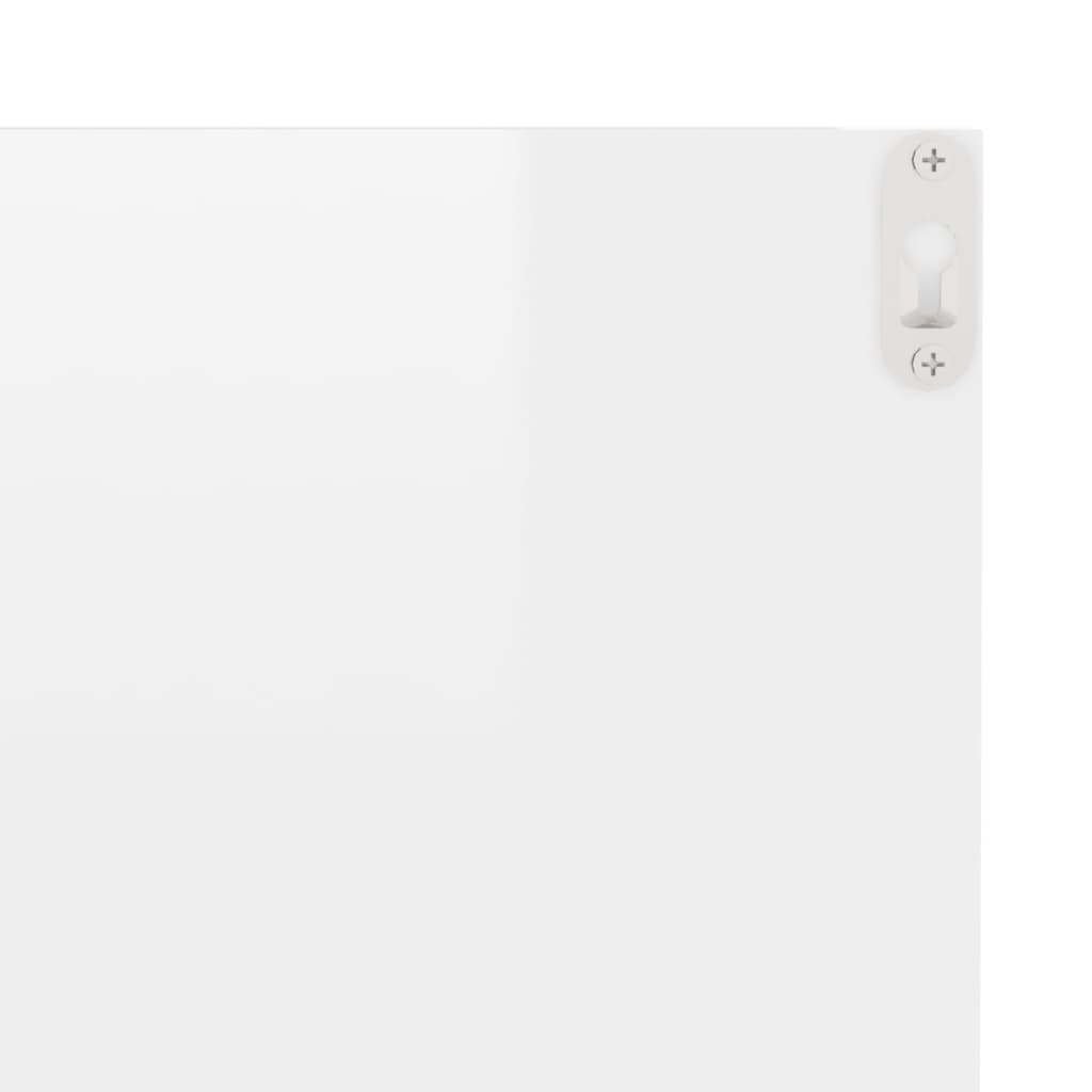 vidaXL Mensole a Muro 4 pz Bianco Lucido 40x11,5x18 cm