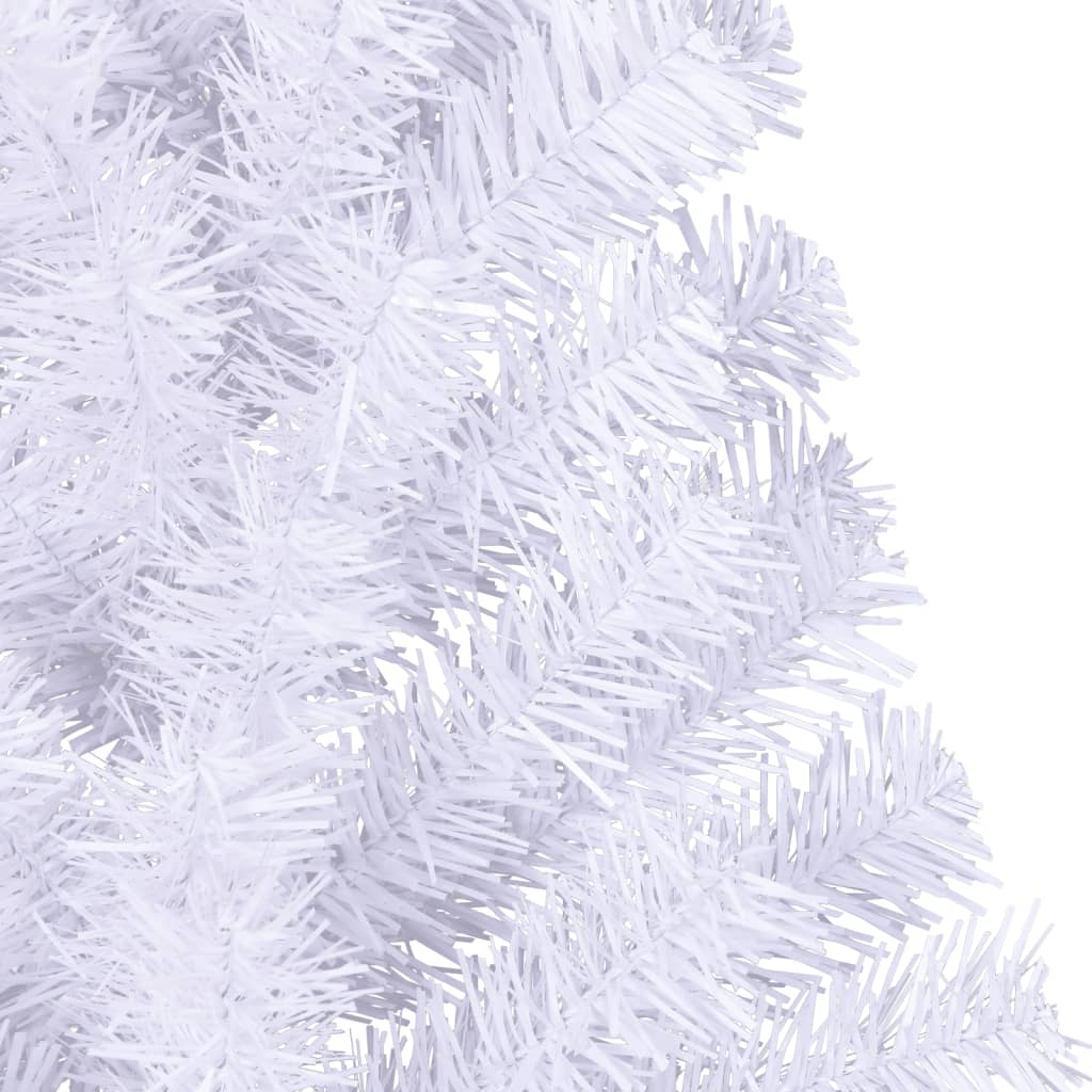 vidaXL Albero di Natale Artificiale Metà con Supporto Bianco 150cm PVC