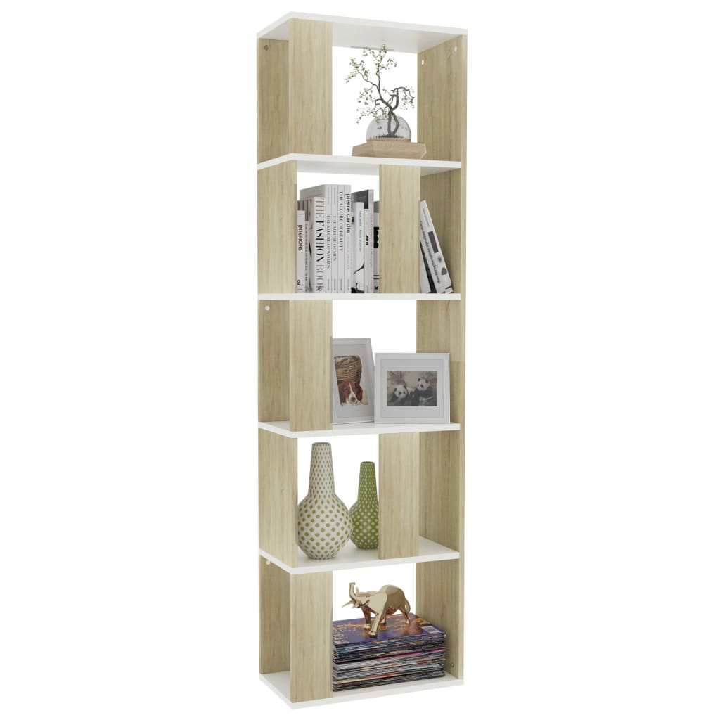 vidaXL Libreria/Divisorio Bianco Rovere Sonoma 45x24x159 cm