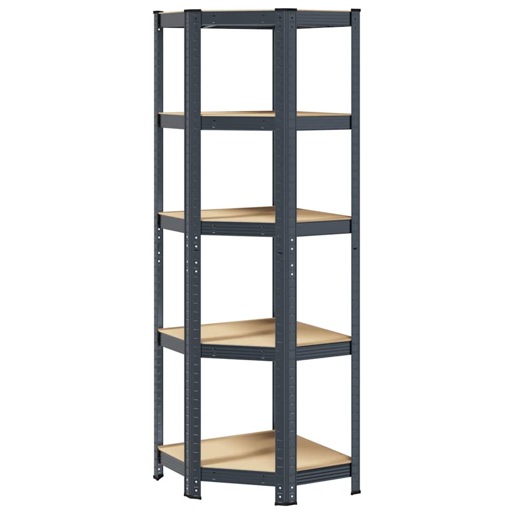 Mensola Mobile A Più Strati In Metallo - Carrello Multifunzione Pieghevole, Nero