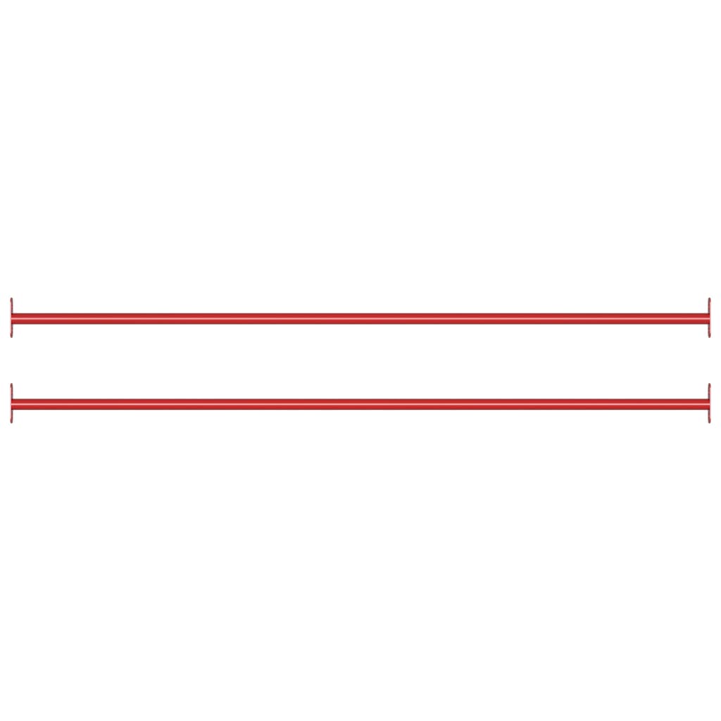 vidaXL Sbarre da Gioco 2 pz 125 cm in Acciaio Rosso