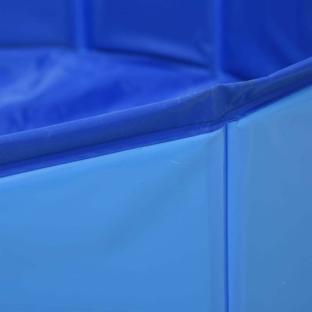 vidaXL Piscina per Cani Pieghevole Blu 120x30 cm in PVC