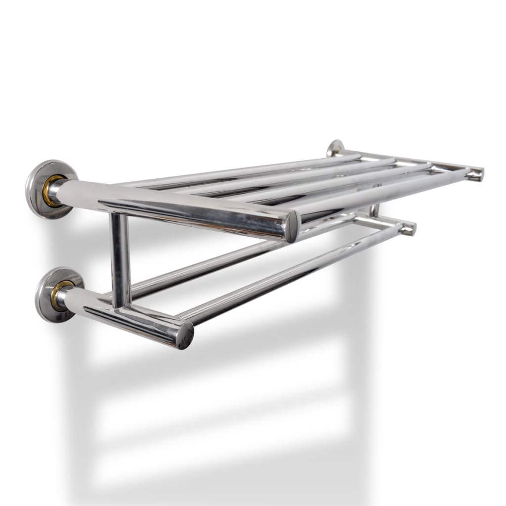 6 Ganci Porta Asciugamani Autoadesivi Mumbi - Acciaio Inox Spazzolato 50x50mm, Senza Fori