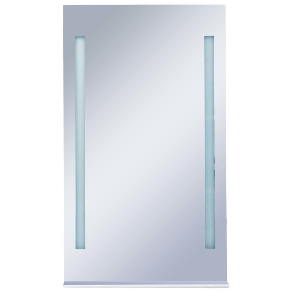 vidaXL Specchio da Parete a LED per Bagno con Ripiano 60x100 cm