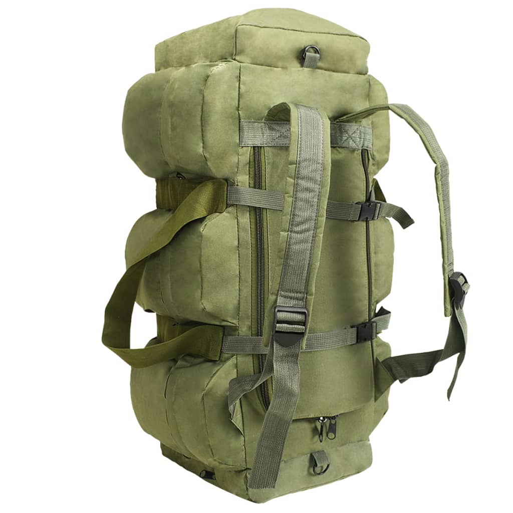 vidaXL Borsone da Viaggio Stile Militare 3 in 1 120 L Verde Oliva |  vidaXL.it