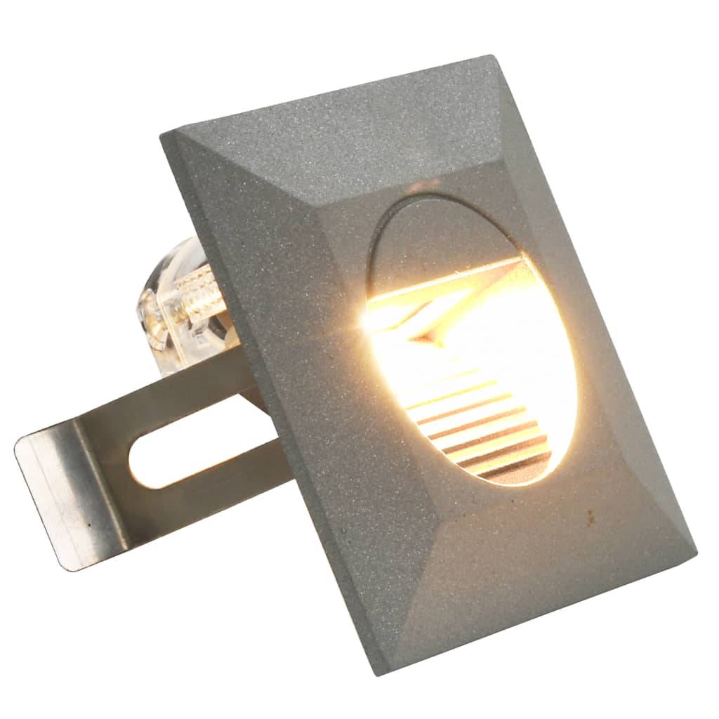 vidaXL Lampade da Parete da Esterno a LED 6 pz 5 W Argento Quadrate
