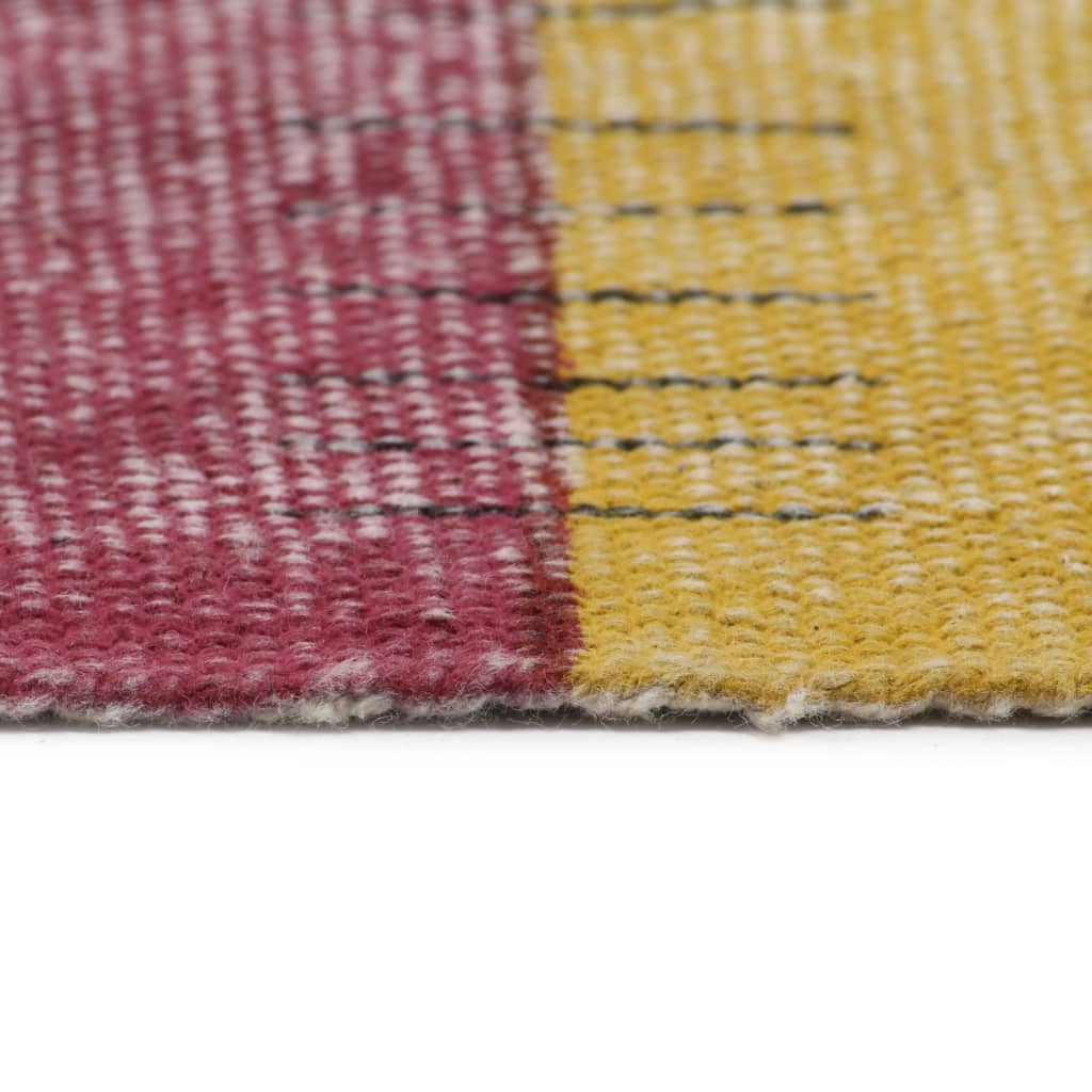 vidaXL Tappeto Kilim Tessuto a Mano in Cotone 120x180 cm Multicolore
