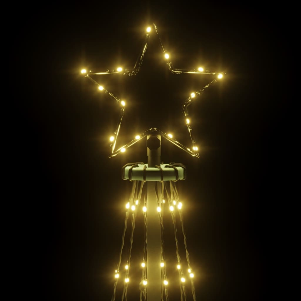 vidaXL Albero di Natale a Cono Bianco Caldo 732 LED 160x500 cm