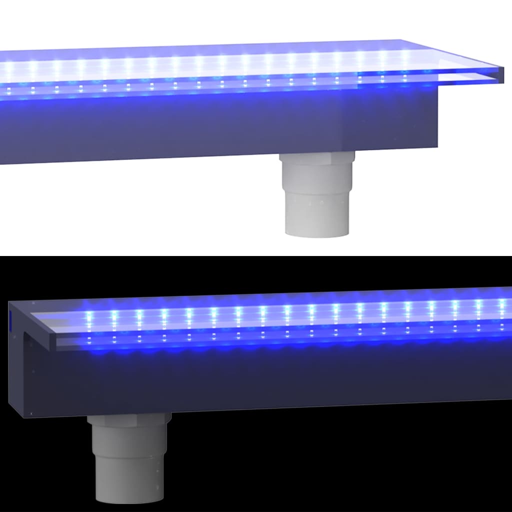 vidaXL Sfioratore a Cascata con LED RGB Acrilico 60 cm