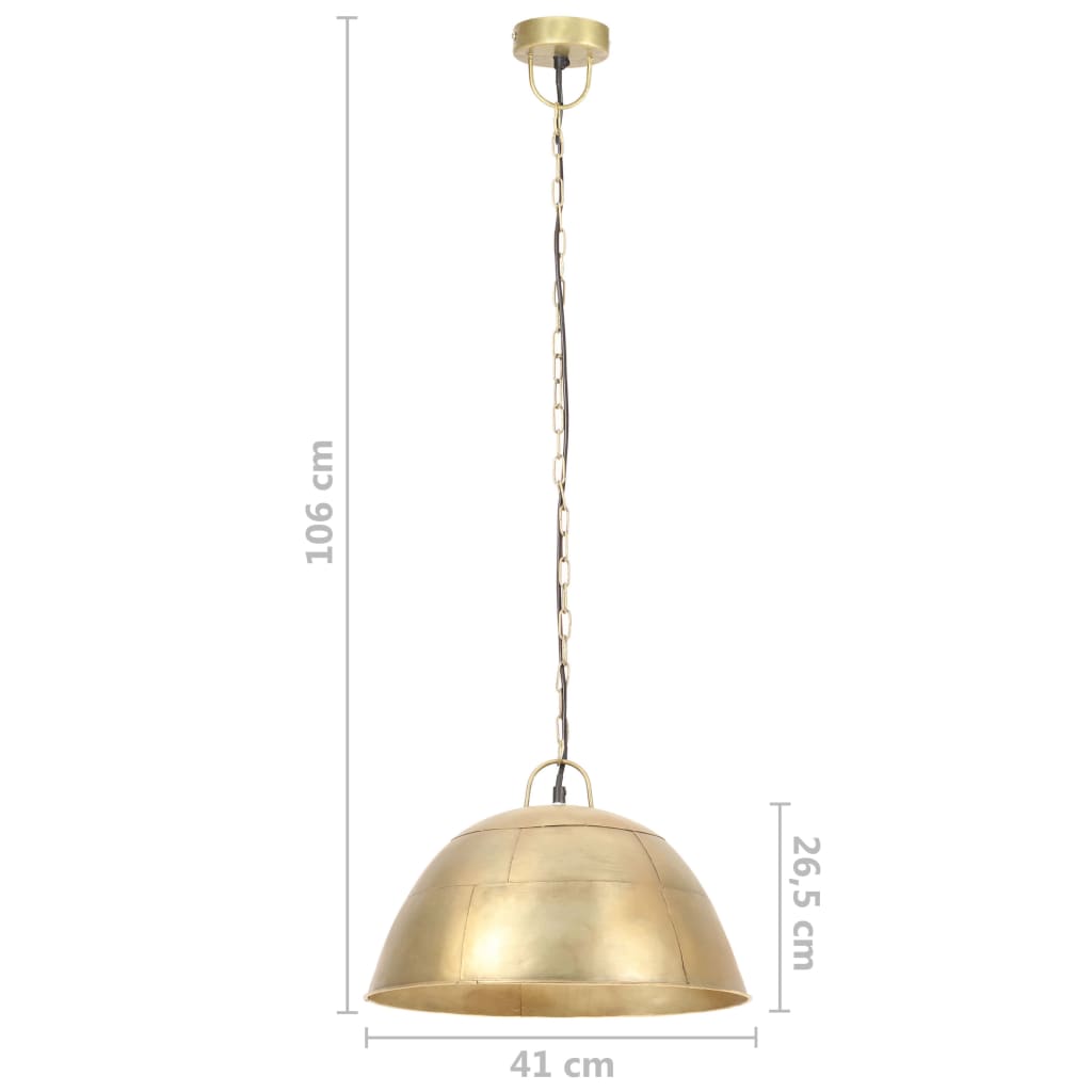 vidaXL Lampada Industriale Vintage 25 W Ottone Rotonda 41 cm E27