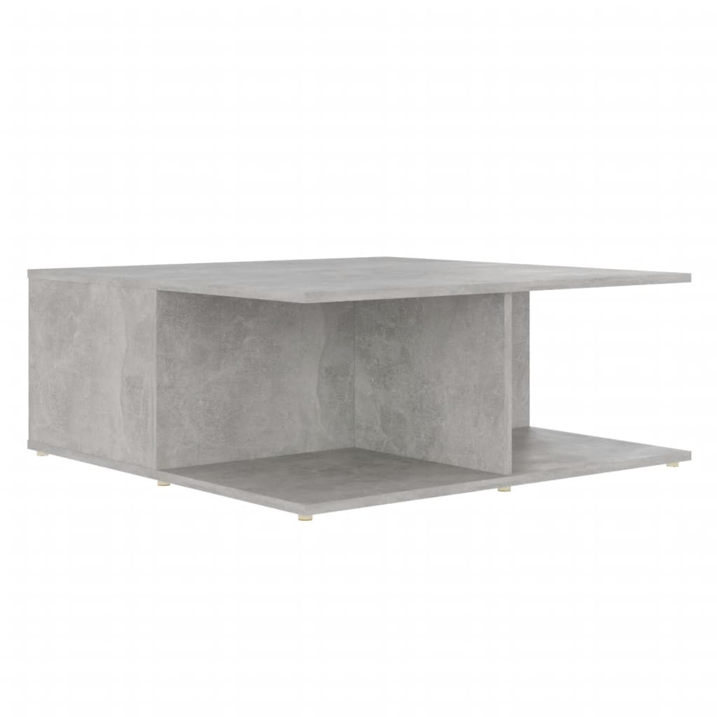 vidaXL Tavolino da Salotto Grigio Cemento 80x80x31cm Legno Multistrato