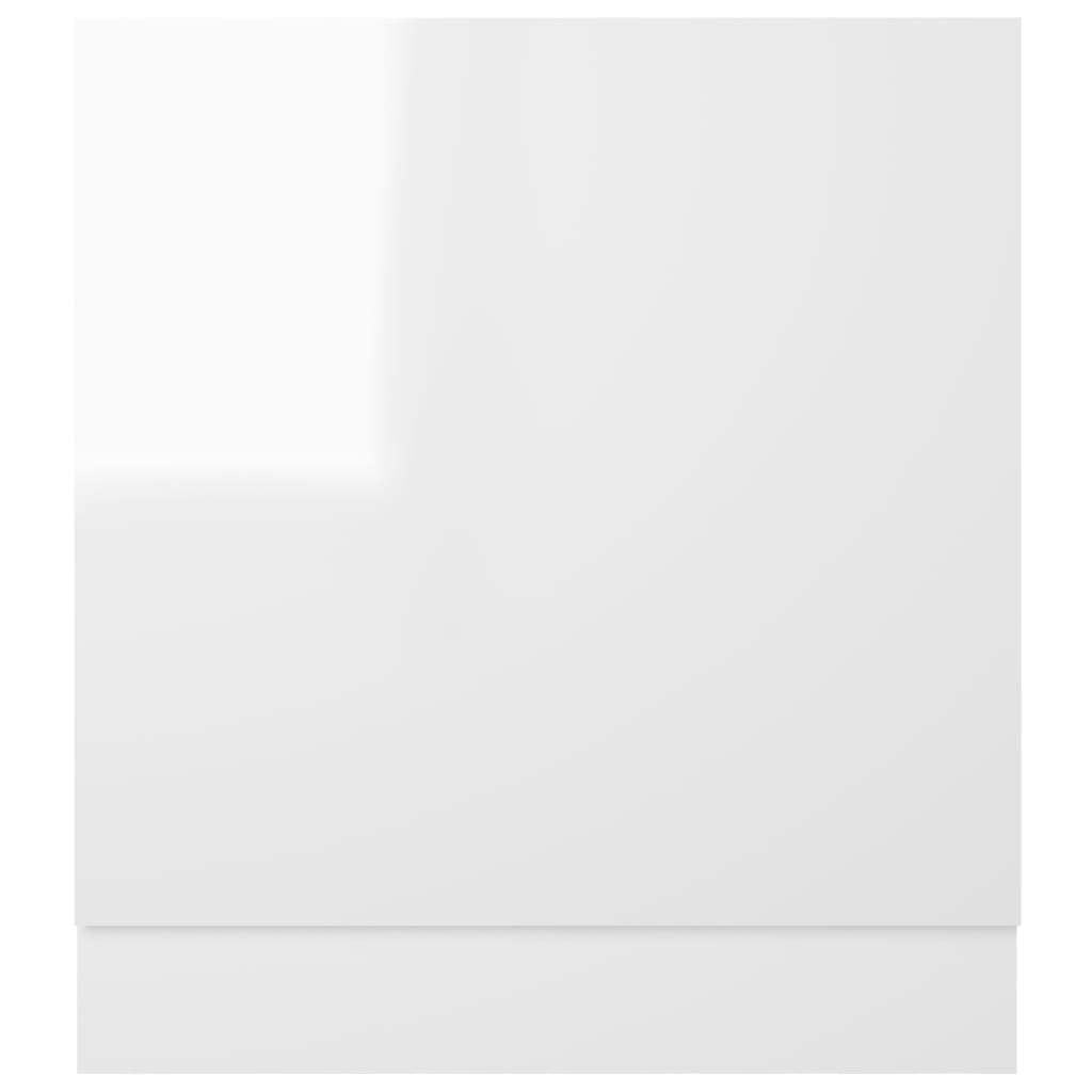 vidaXL Pannello Lavastoviglie Bianco Lucido 59,5x3x67 cm Truciolato