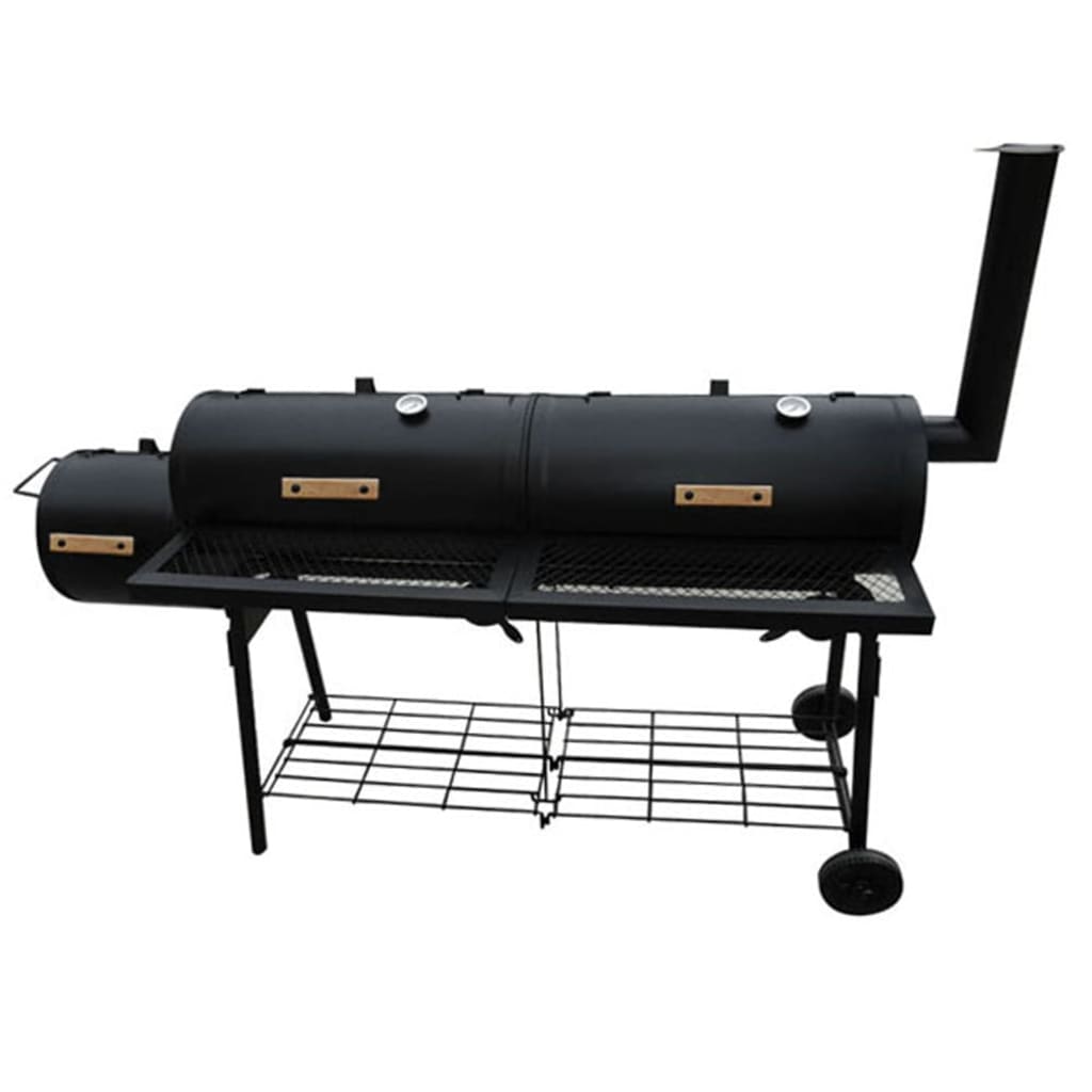 vidaXL Barbecue con Affumicatore Nevada XL Nero