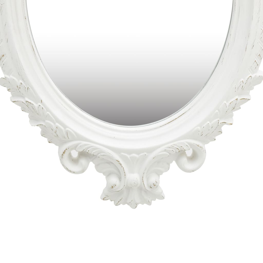 vidaXL Specchio da Parete Stile Castello 56x76 cm Bianco