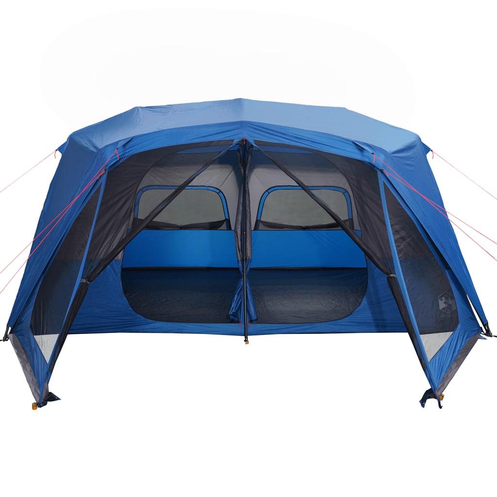 vidaXL Tenda Campeggio 10 Persone Blu Rilascio Rapido Impermeabile