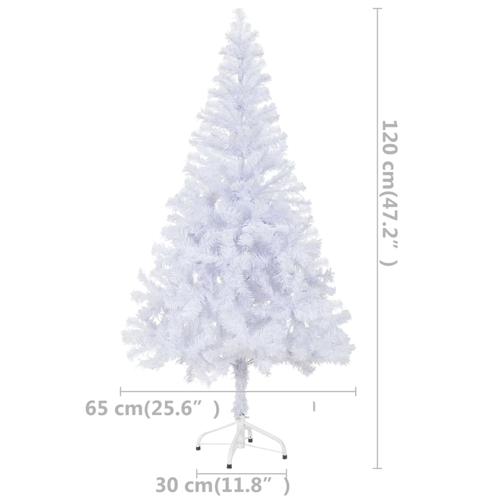 vidaXL Albero di Natale Preilluminato con Supporto 120 cm 230 Rami