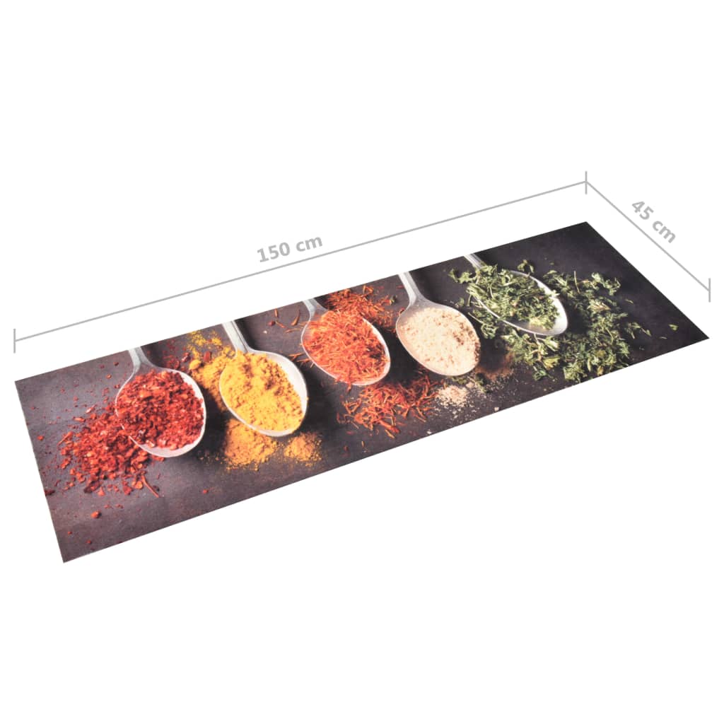 vidaXL Tappetino da Cucina Lavabile Cucchiai 45x150 cm