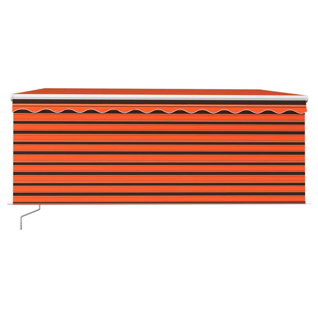 vidaXL Tenda Retrattile Manuale con Parasole 3x2,5m Arancione Marrone