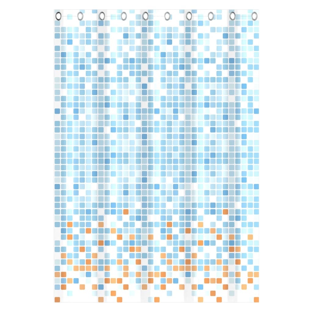 EISL Tenda da Doccia con Mosaico Blu-Arancio 200x180x0,2 cm