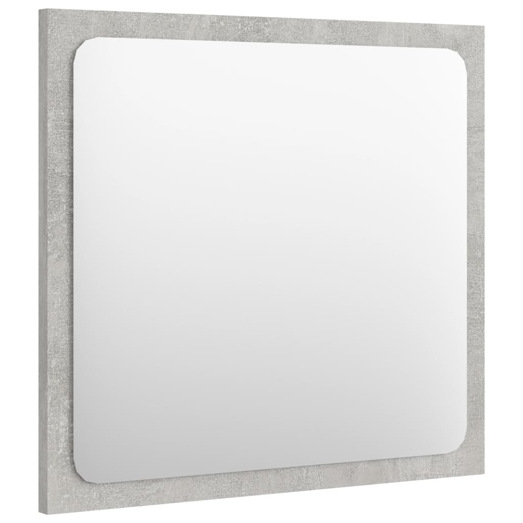vidaXL Specchio da Bagno Grigio Cemento 40x1,5x37cm Legno Multistrato