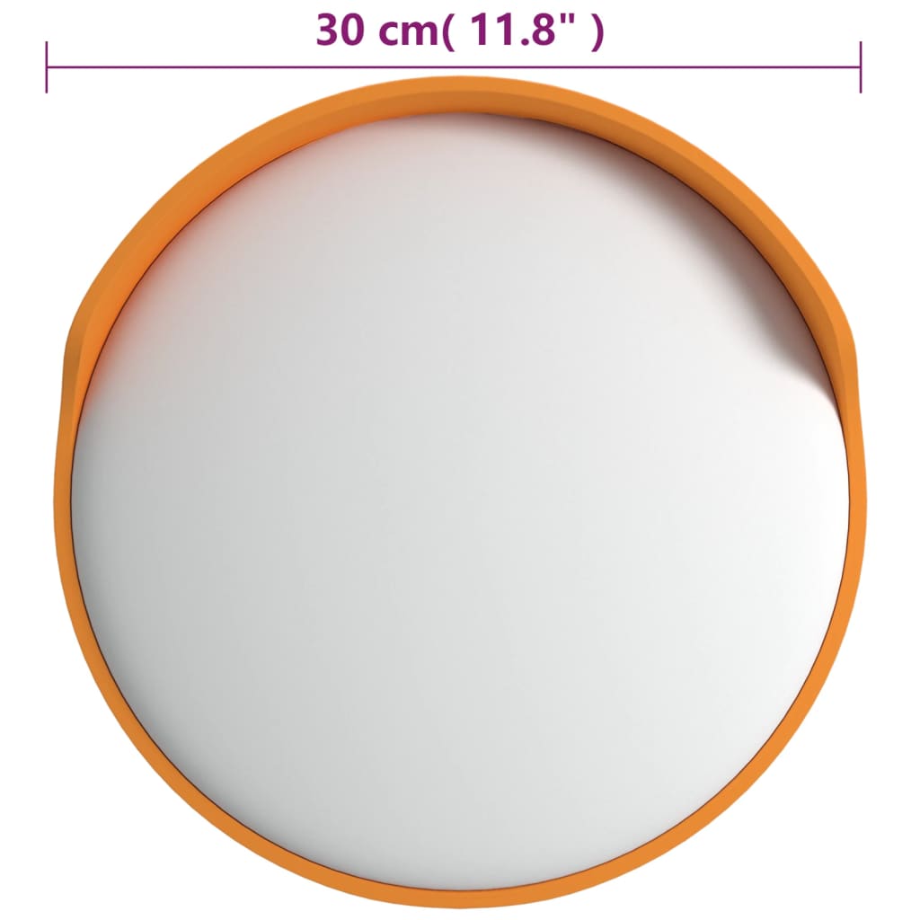 vidaXL Specchio per Traffico Convesso Arancione Ø30cm in Policarbonato