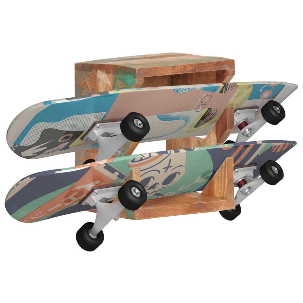 vidaXL Supporto Skateboard da Parete 25x20x30 cm in Legno di Recupero