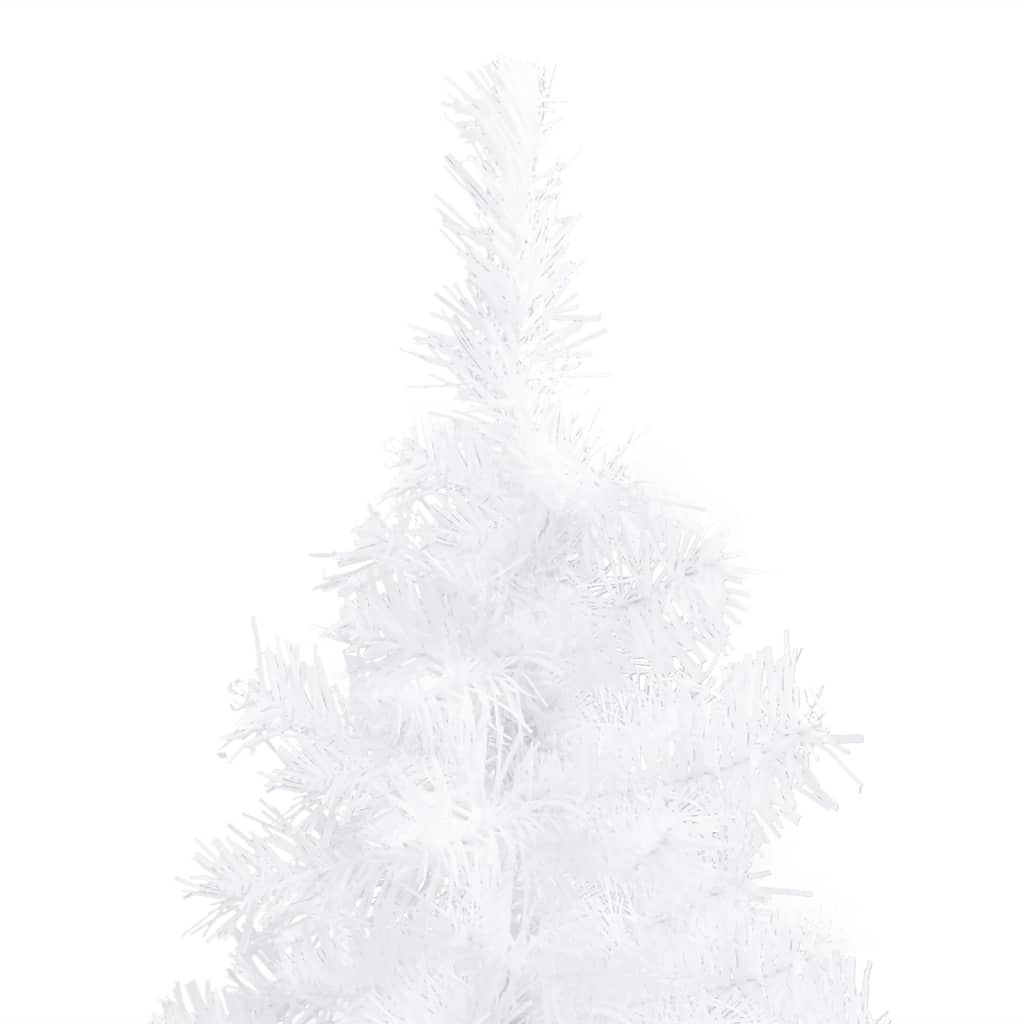 vidaXL Albero di Natale Artificiale ad Angolo Bianco 180 cm PVC