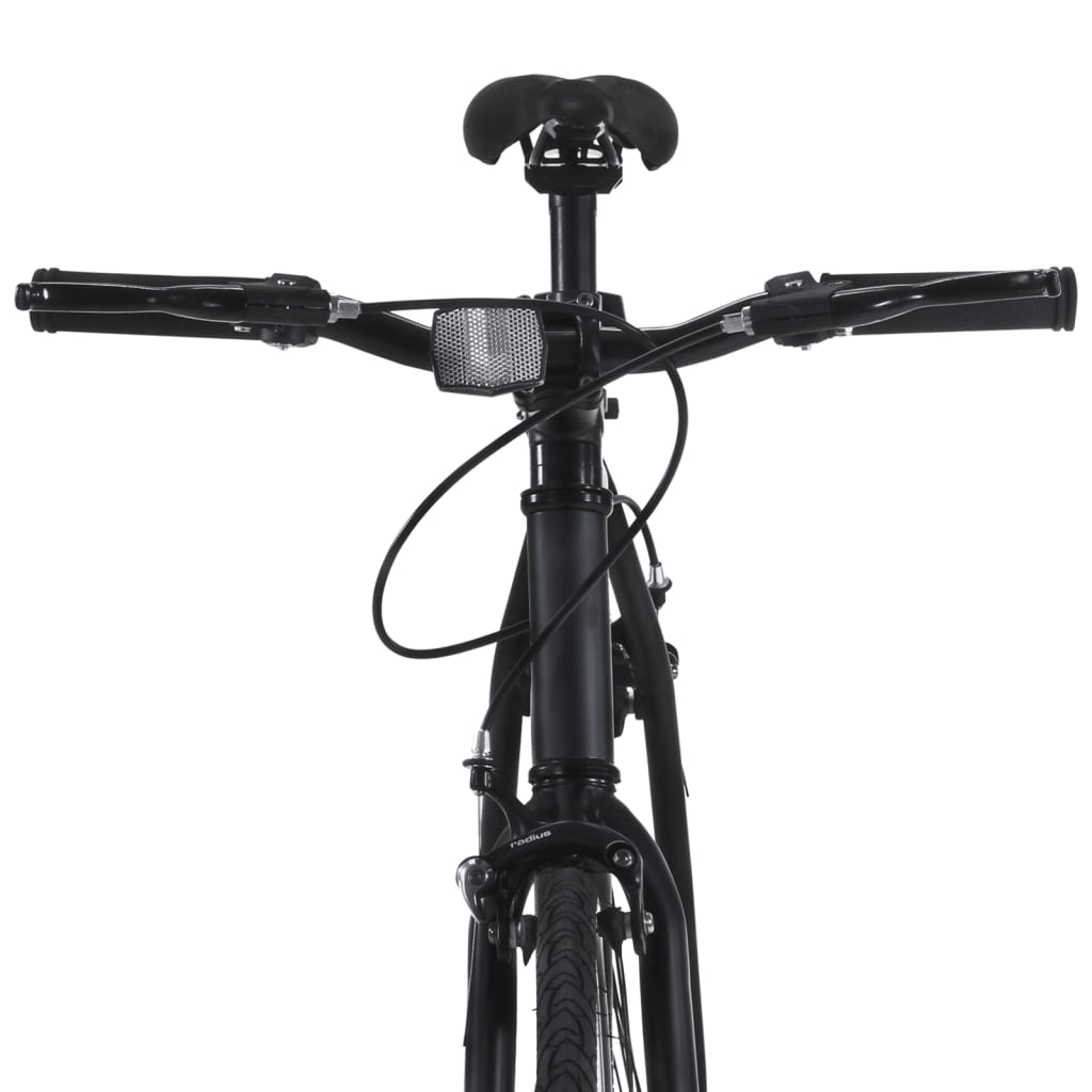 vidaXL Bicicletta a Scatto Fisso Nera e Blu 700c 59 cm