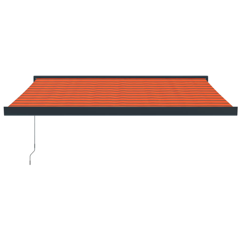 vidaXL Tenda Retrattile Arancione Marrone 3,5x2,5m Tessuto e Alluminio