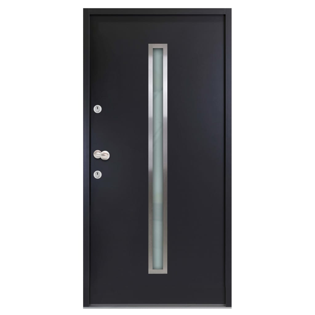 vidaXL Porta Ingresso in Alluminio Antracite 110x207,5 cm
