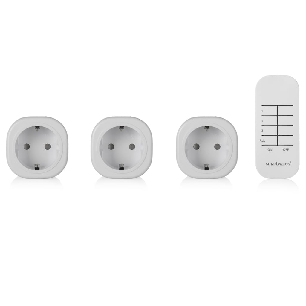 Smartwares Set di Mini Interruttori per Interni 8x5,5x5,5 cm Bianco