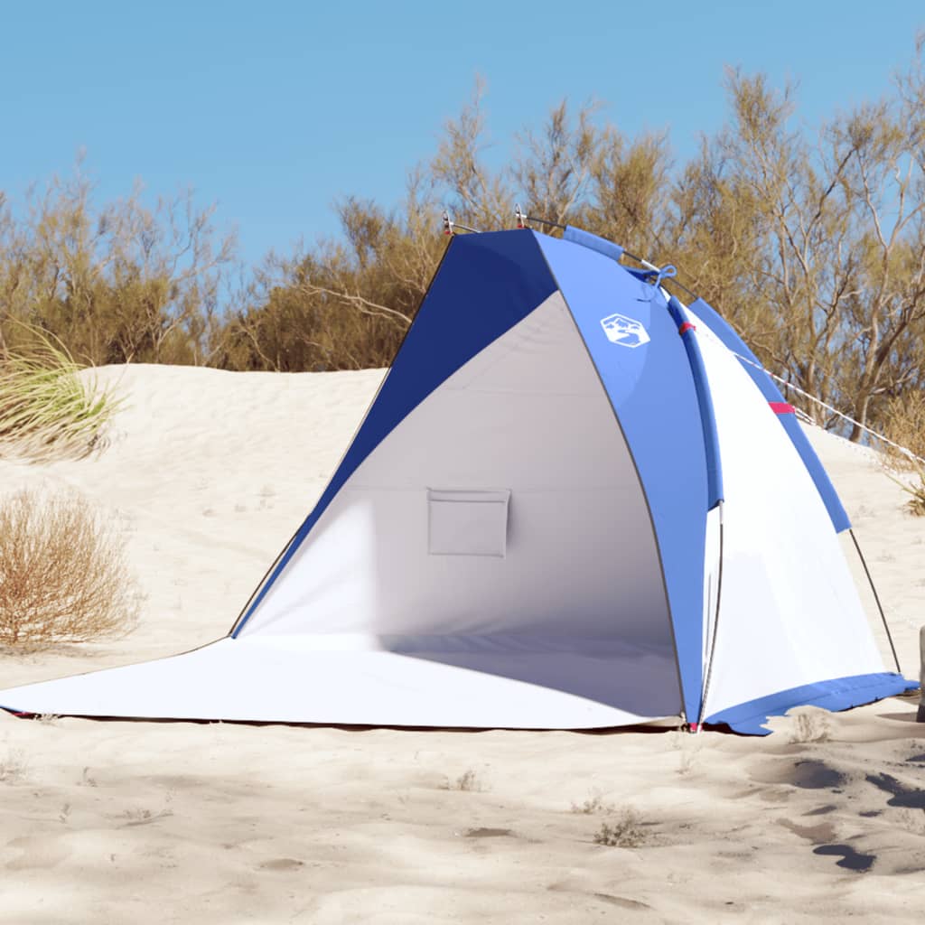vidaXL Tenda da Spiaggia Blu Azzurro 268x223x125 cm in Poliestere 185T