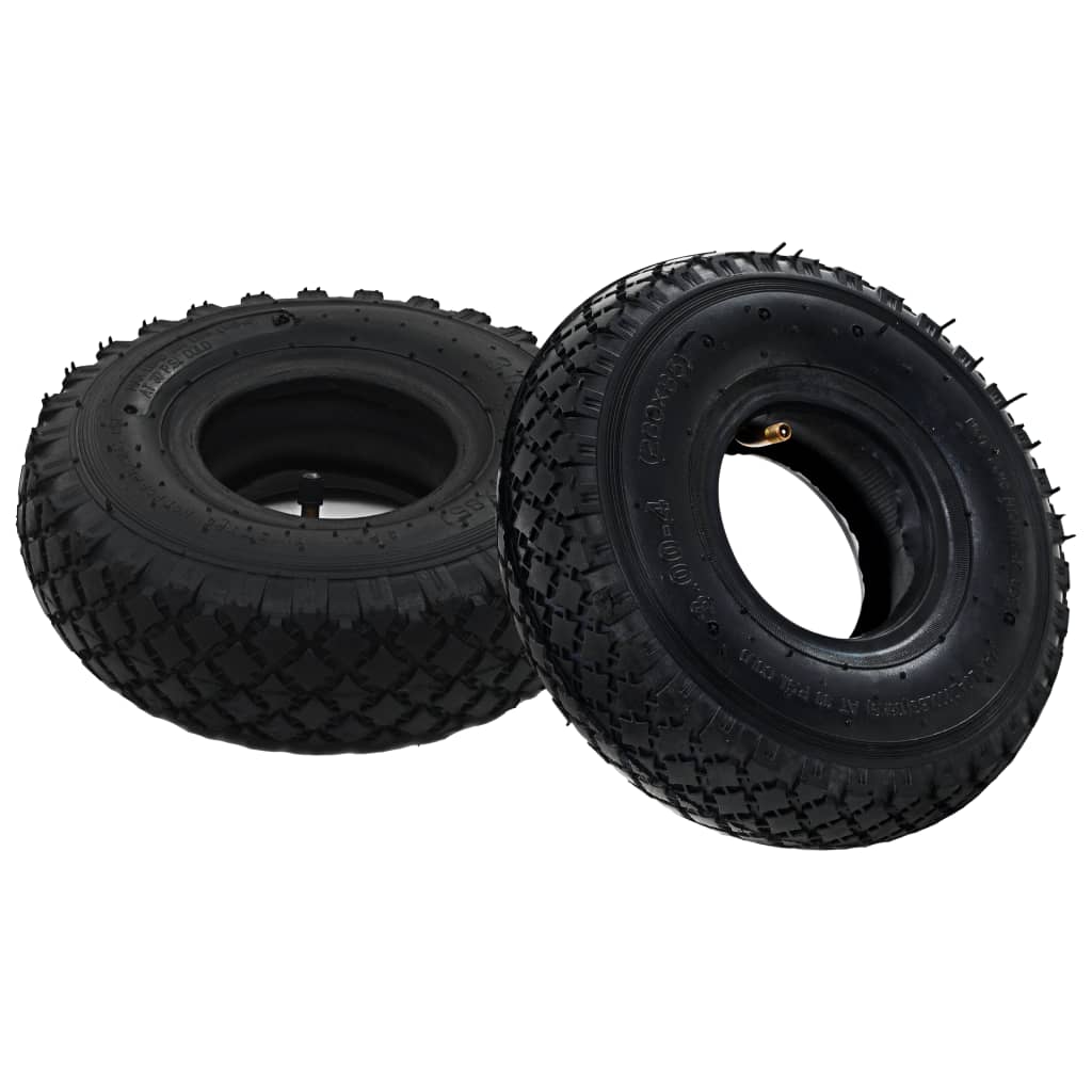 Ruote Carrello A Mano 4 Pz In PU Solido 3.00-4 (260x85 - 12