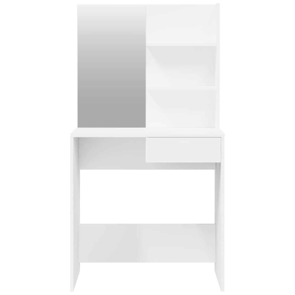 vidaXL Toeletta con Specchio Bianco 74,5x40x141 cm