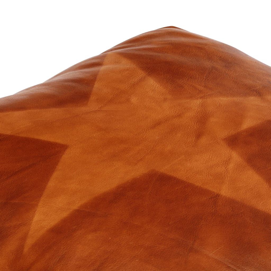 vidaXL Pouf Sabbia 60x60x30 cm in Tela di Cotone e Pelle