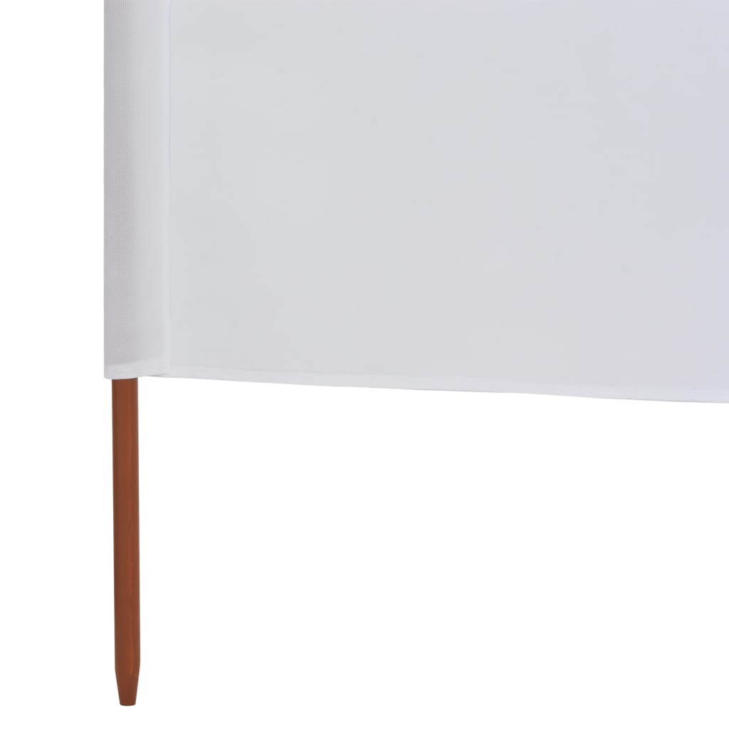 vidaXL Paravento a 3 Pannelli in Tessuto 400x160 cm Bianco Sabbia