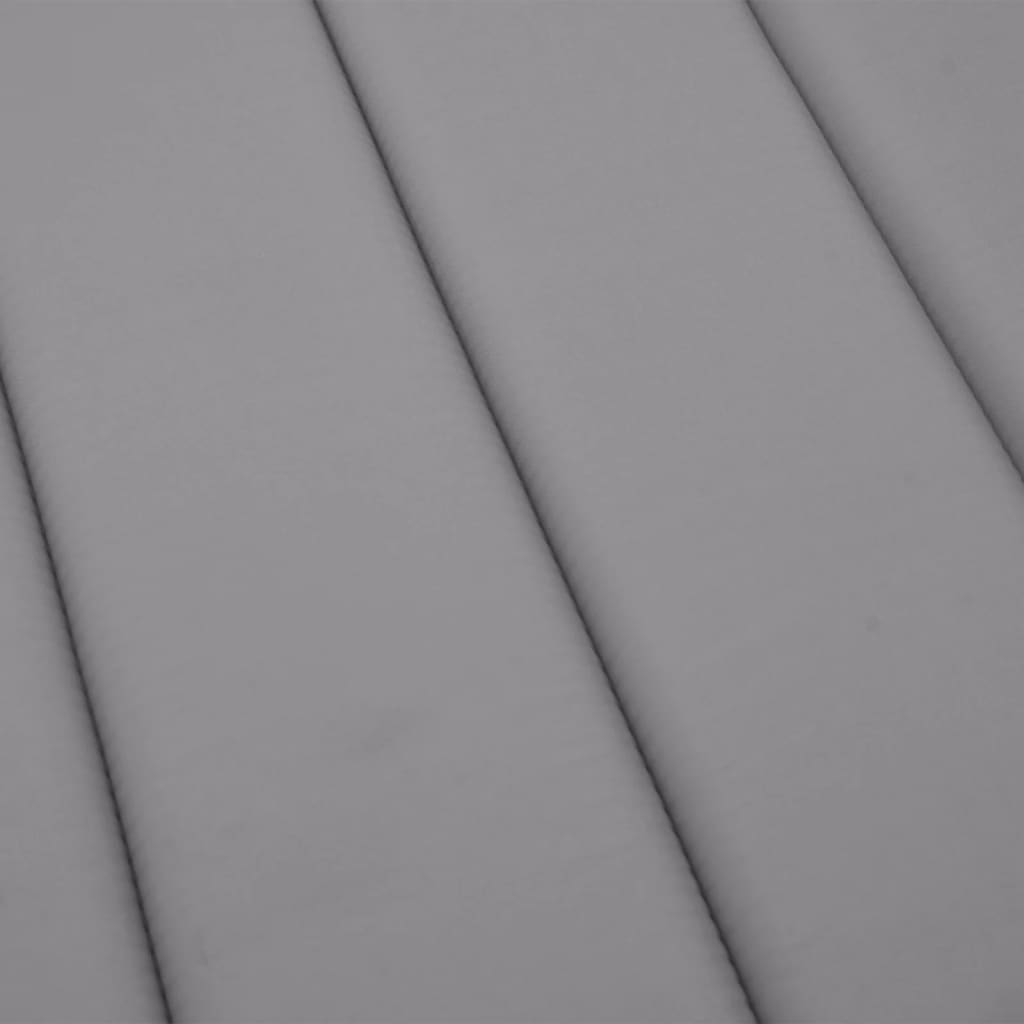 vidaXL Cuscino per Lettino Grigio 186x58x3 cm in Tessuto Oxford
